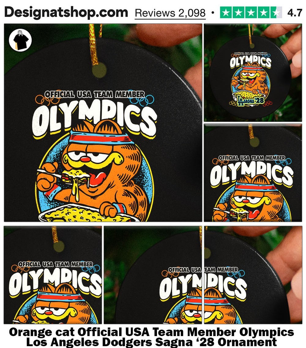 Orange cat Official USA Team Member Olympics Los Angeles Dodgers Sagna ’28 shirt