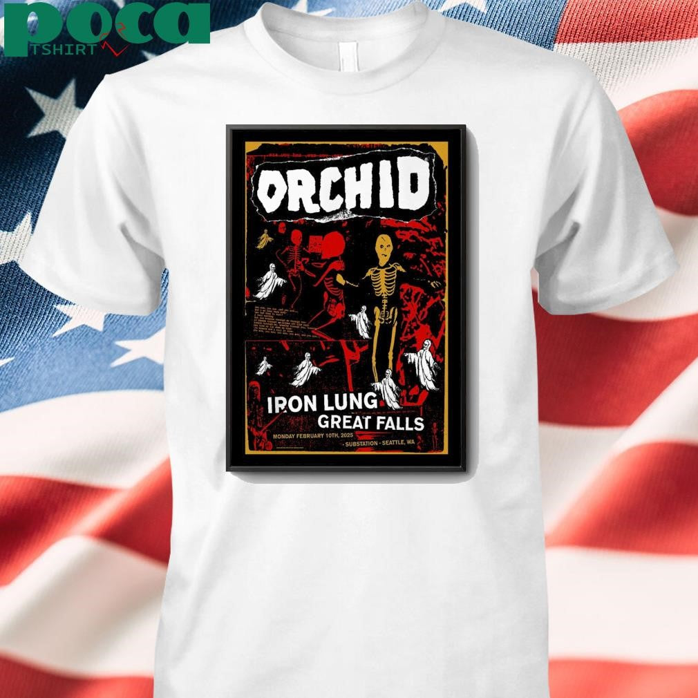Orchid Seattle Tour February 10 2025 Limited Poster shirt