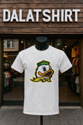 Oregon Duck Mascot Head with Green Hat shirt