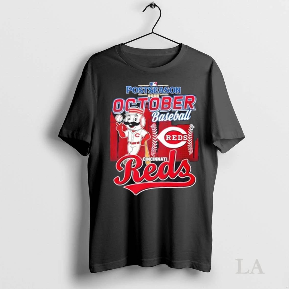 Original 2025 Postseason October Baseball Cincinnati Reds Mascot