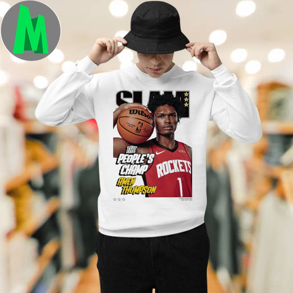 Original Amen Thompson Houston Rockets SLAM Magazine Cover T-Shirt