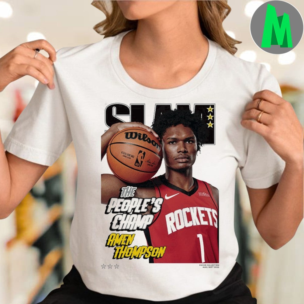 Original Amen Thompson Houston Rockets SLAM Magazine Cover T-Shirt