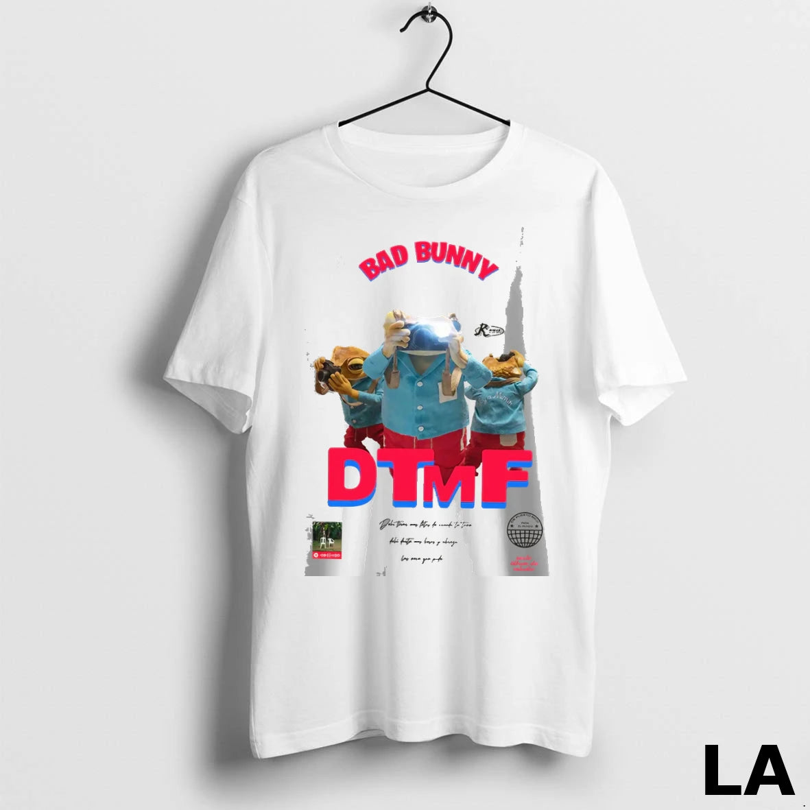 Original Camiseta Bad Bunny Dtmf Latin Music Retro Album Cover Para El Mundo