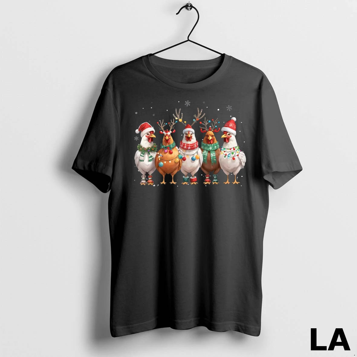 Original Christmas Lights Chicken Santa Funny Xmas Tree