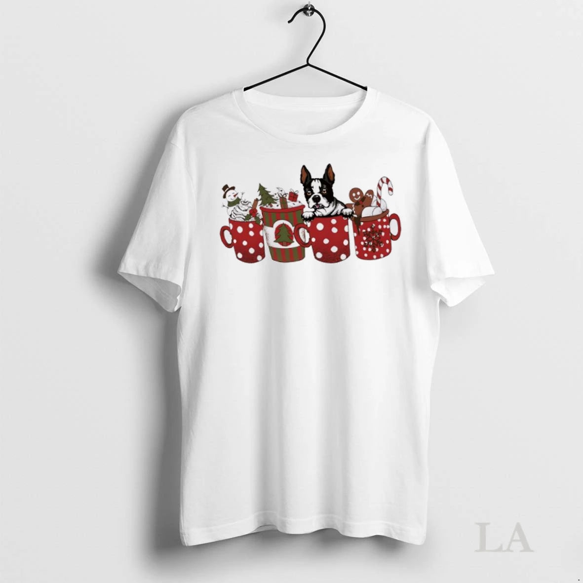 Original Christmas Pup In A Cup Cute Boston Terrier