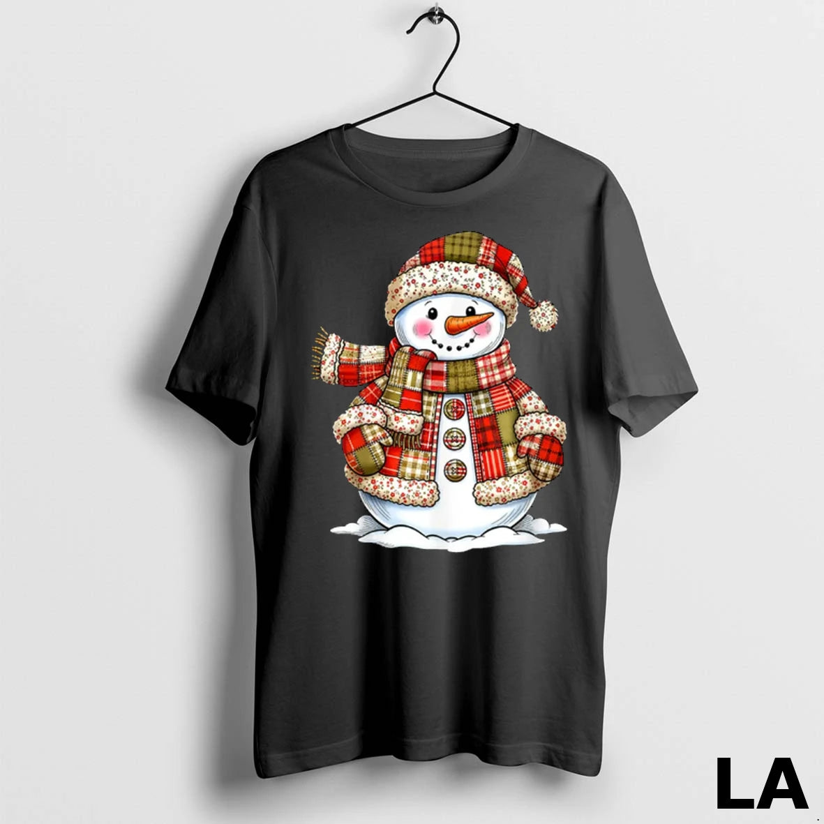 Original Cute Patchwork Snowman Merry Christmas Xmas Holiday Pajamas