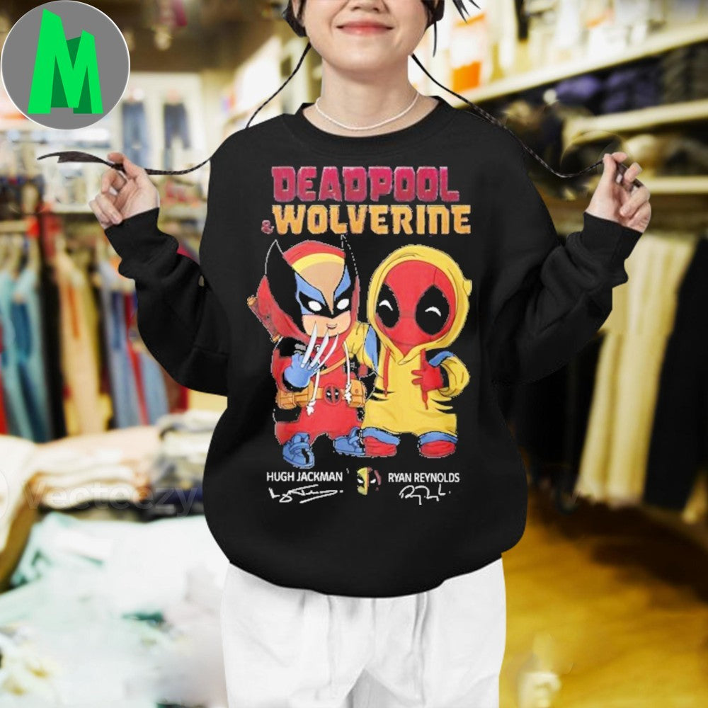 Original Deadpool & Wolverine Ryan Reynolds x Hugh Jackman Signature Unisex T-Shirt