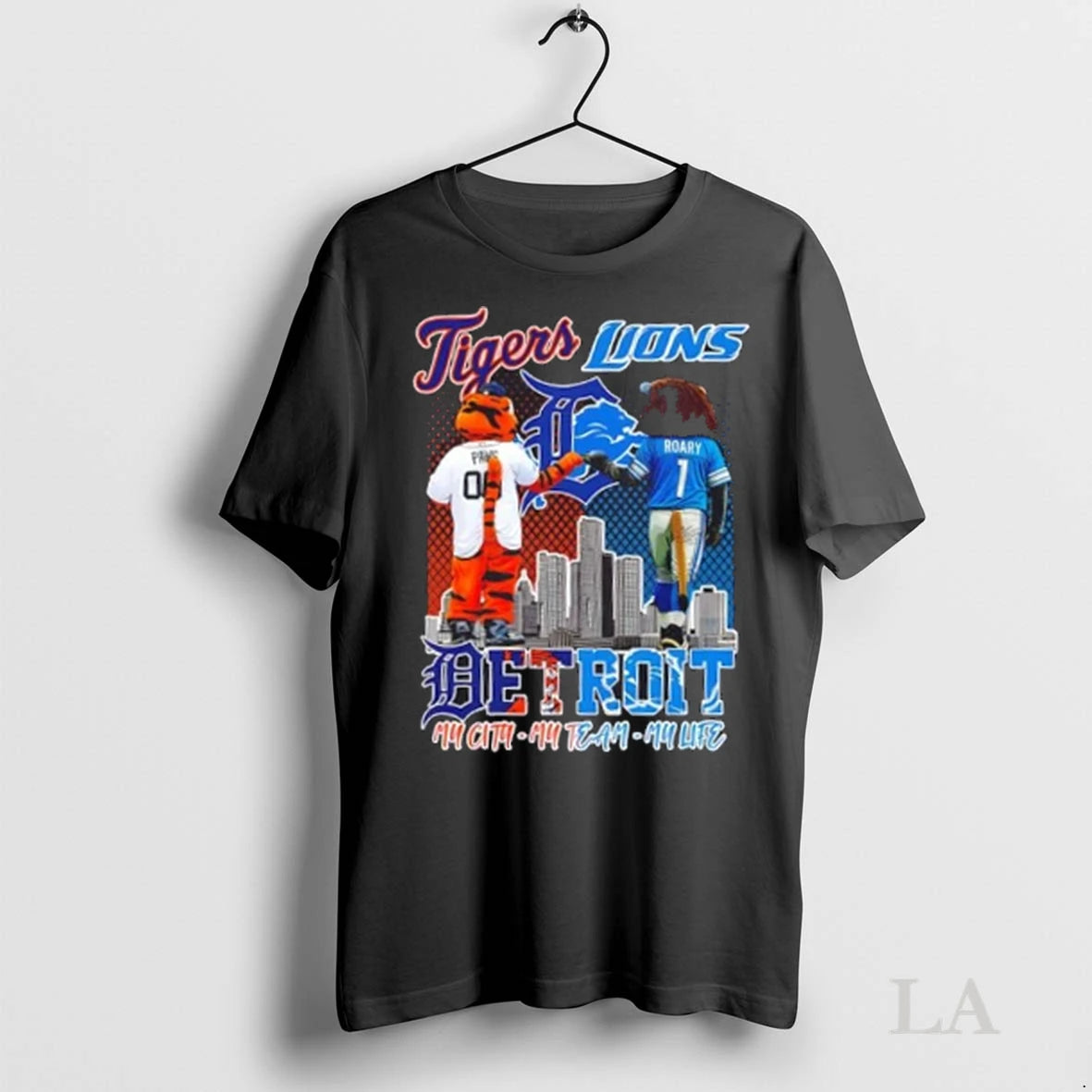 Original Detroit Sports Tigers X Lions Mascots My City My Team My Life
