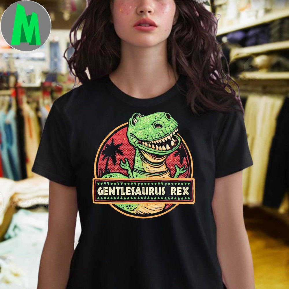 Original Gentlesaurus Rex Funny Dinosaur Shirt