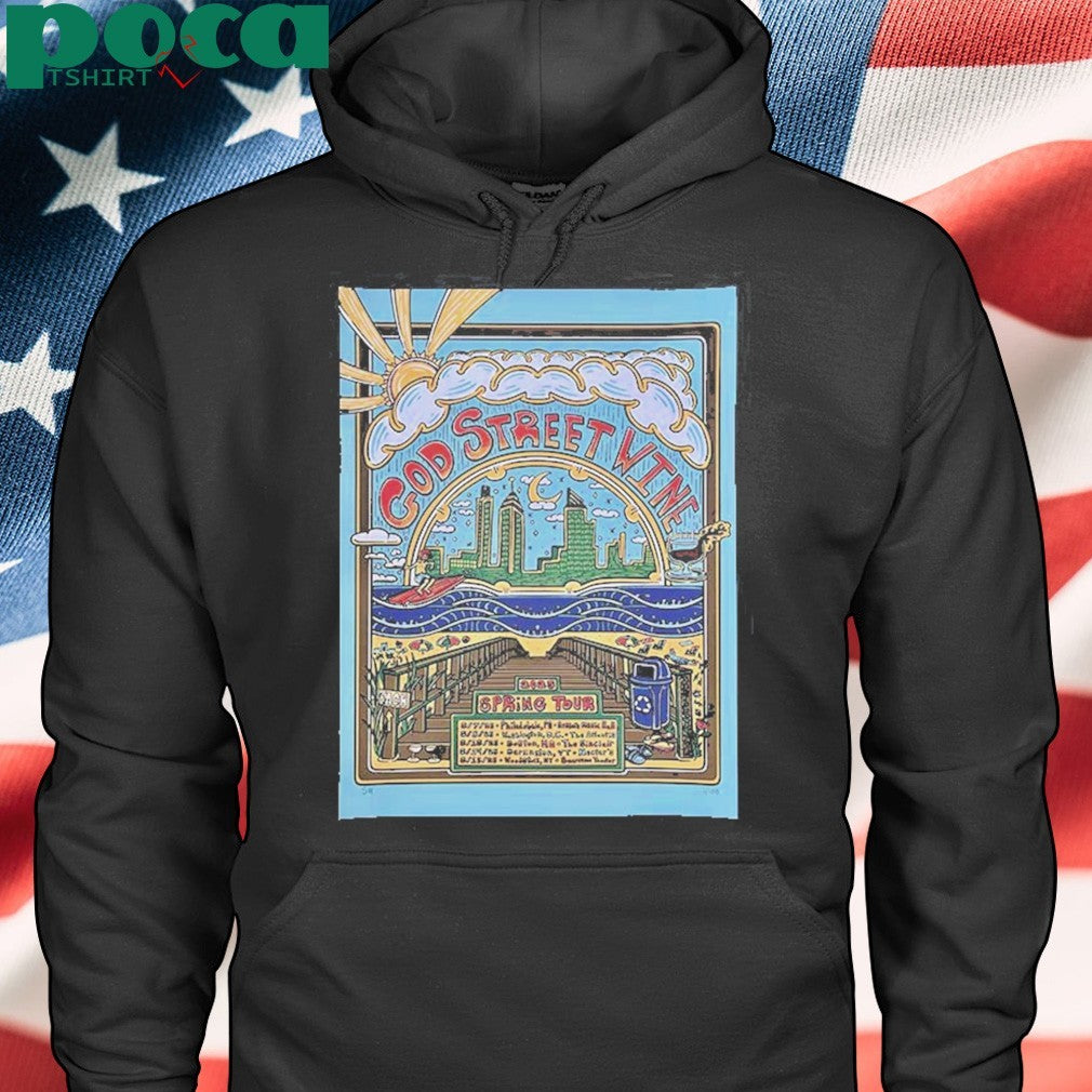 Original God Street Wine 2025 Spring Tour Schedule T-Shirt