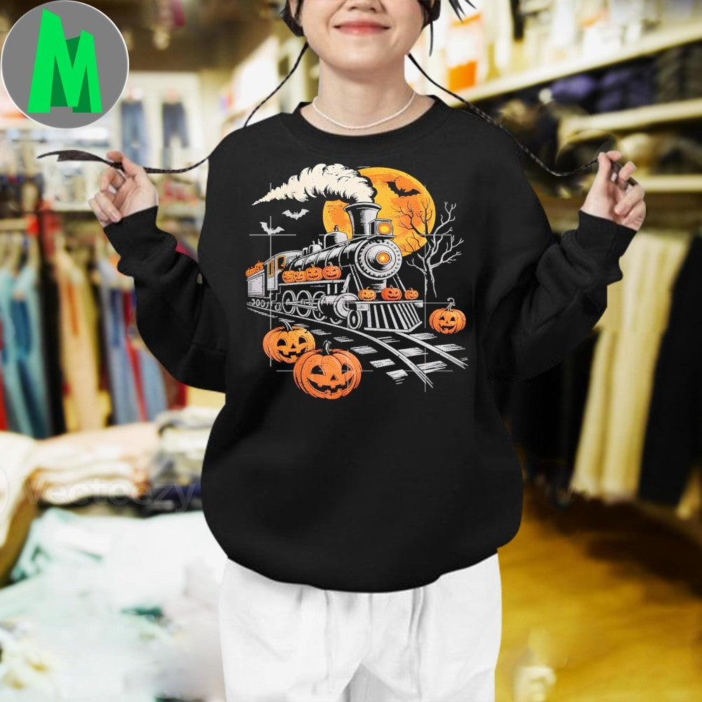 Original Halloween Train Jack O Lantern Pumpkin Shirt