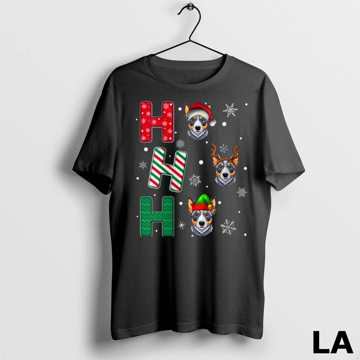 Original Ho Ho Ho Blue Heeler Dog Matching Christmas Santa Elf Xmas