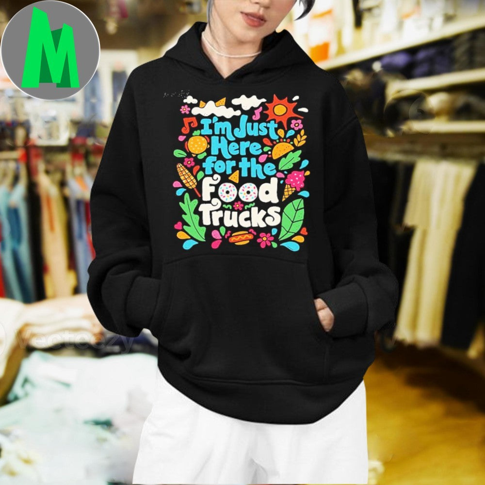 Original I Show Up for the Vibes, but Stay for the Food Shirt