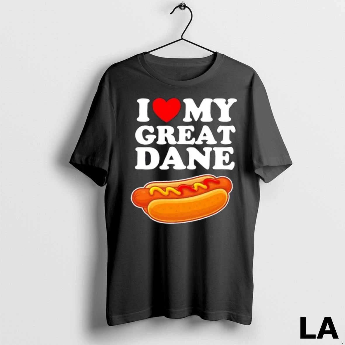 Original I Love My Great Dane Hot Dog