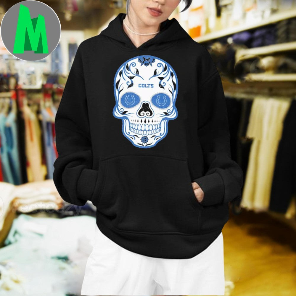 Original Indianapolis Colts Skull Printed Shirt