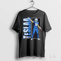 Original Isaac Teslaa Detroit Lions Vertical Name Football
