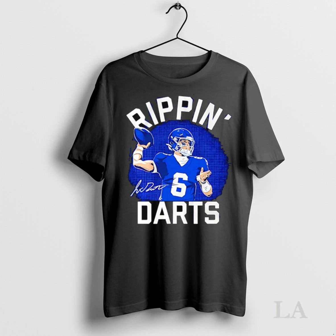 Original Jaxson Dart 6 New York Giants Rippin Darts Signature