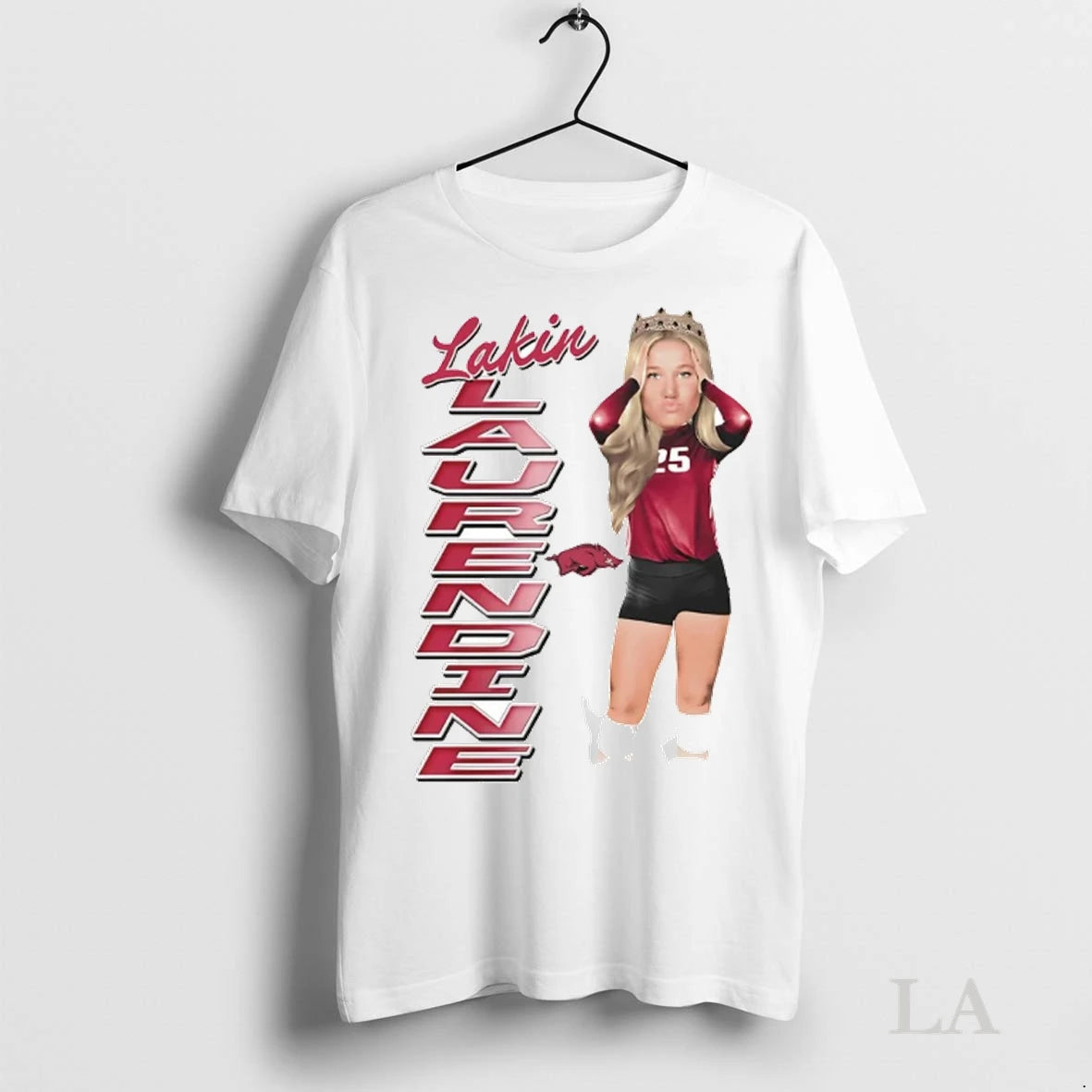 Original Lakin Laurendine Elevated Caricature Arkansas Volleyball
