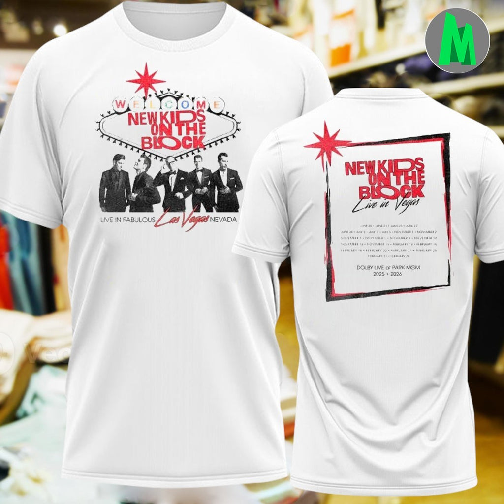 Original New Kids On The Block Store Las Vegas Event Sign Hot Shirt