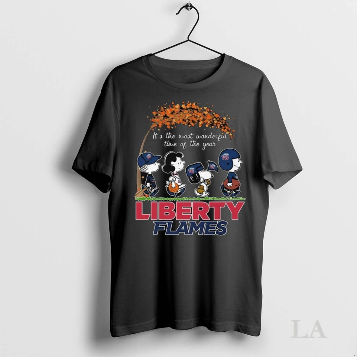 Original Peanuts Its The Most Wonderful Time Of The Year Liberty Flames Long Sleve