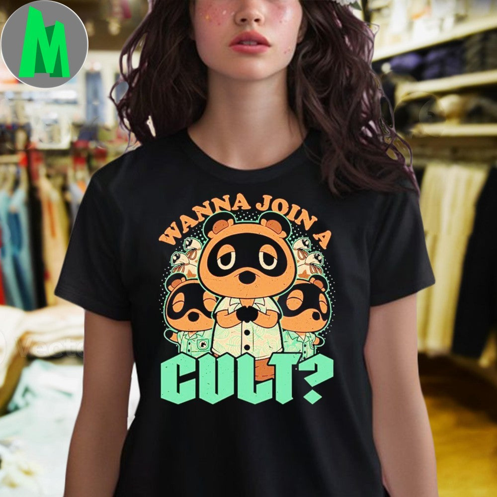 Original Raccoon Island Wanna Join A Cult Shirt