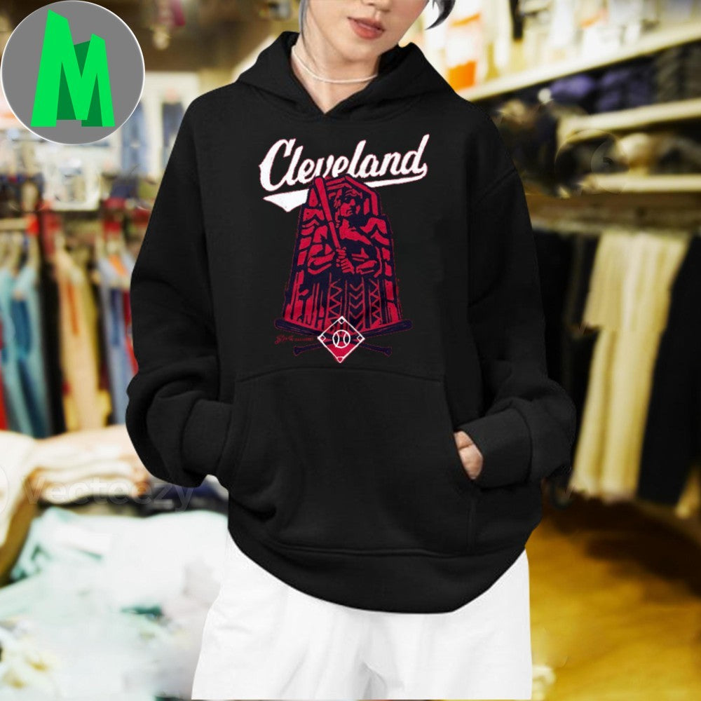 Original Red Cleveland Guardian Baseball Shirt
