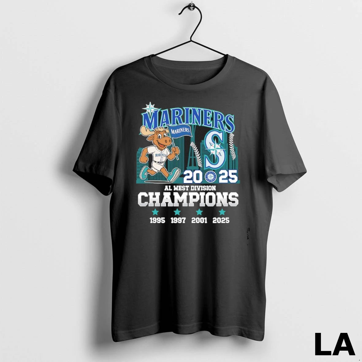 Original Seattle Mariners 2025 Al West Division 4x Champions Mascot