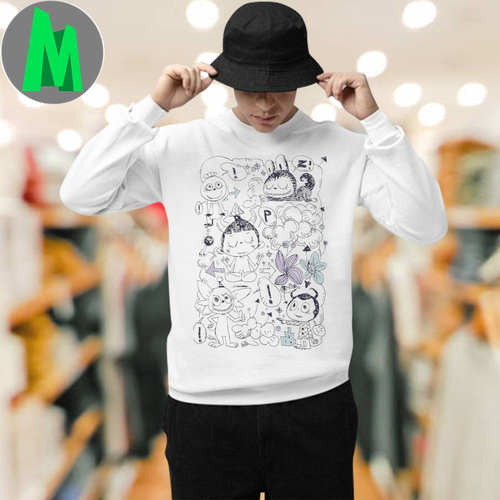 Original The Monsters Labubu & Friends Cartoon Graphic T-Shirt