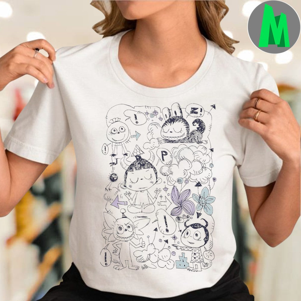 Original The Monsters Labubu & Friends Cartoon Graphic T-Shirt