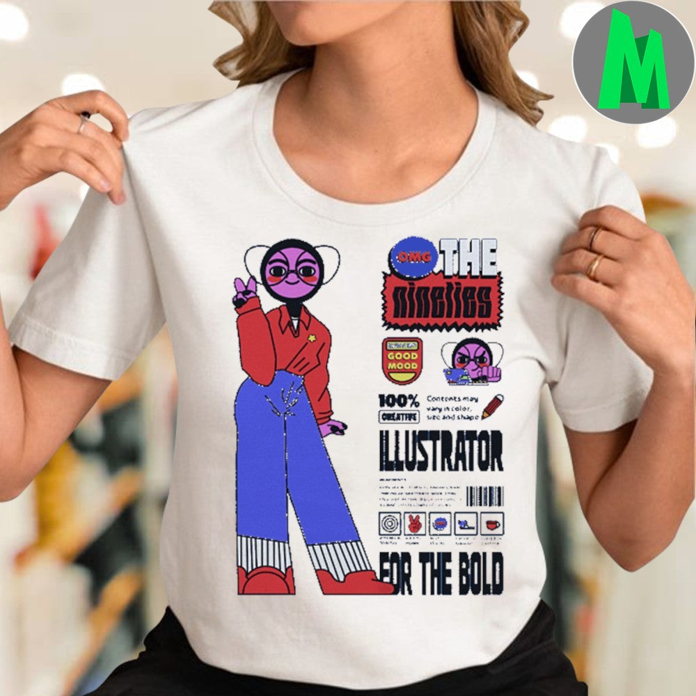 Original The Nineties Illustrator For The Bold Shirt