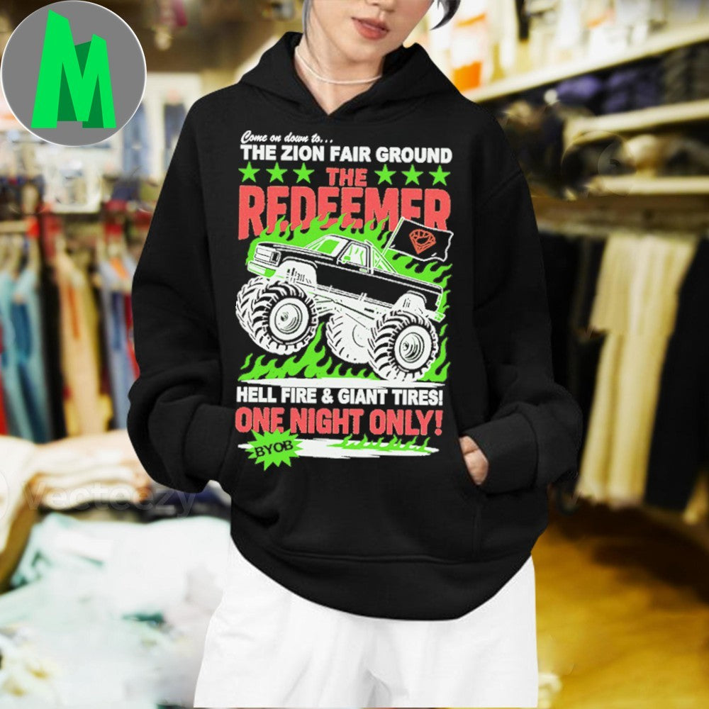 Original The Redeemer Monster Truck Zion Fair Ground Event T-Shirt