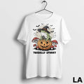 Original Toadally Spooky Halloween Frog On Pumpkin With Bats Ladies