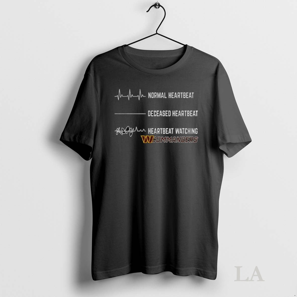Original Washington Commanders Football Normal Heartbeat Deceased Heartbeat Heartbeat Watching