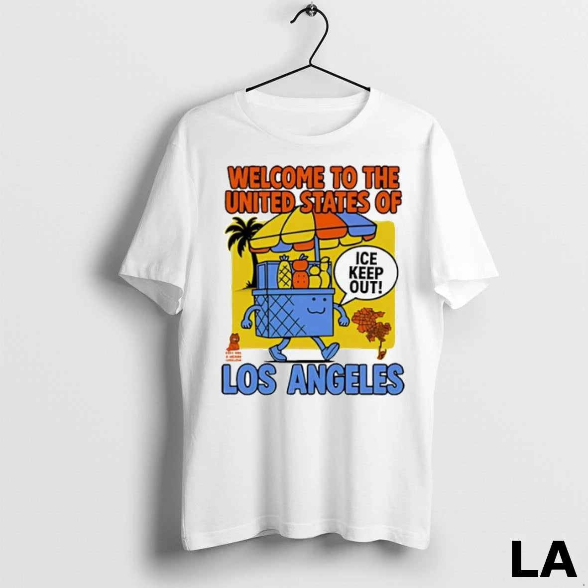 Original Welcome To The United States Of Los Angeles Ice Keep Out