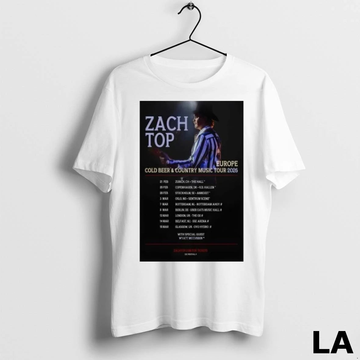 Original Zach Top Europe Cold Beer And Country Music Fall Tour 2026