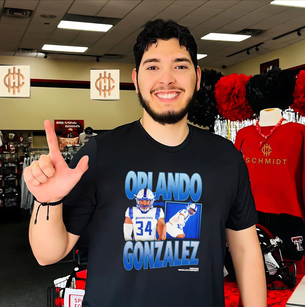 Orlando Gonzalez Indiana State University Linebacker shirt
