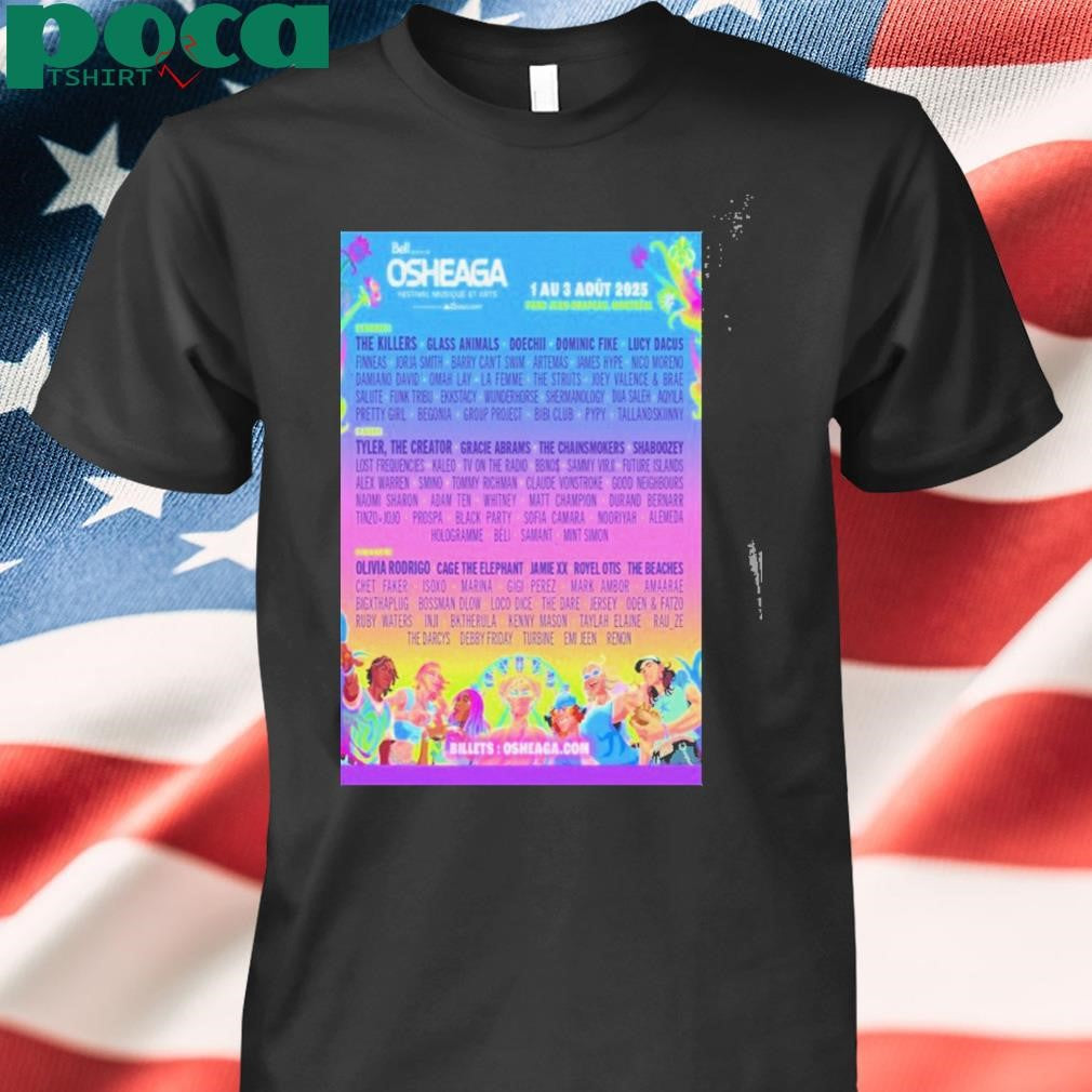 Osheaga Festival Parc Jean Drapeau Montreal 2025 Poster T Shirt