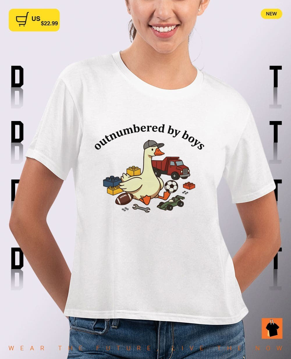 Outnumbered by boys silly goose shirt