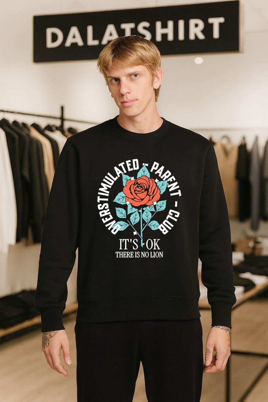 Overstimulated Parent Club Rose shirt
