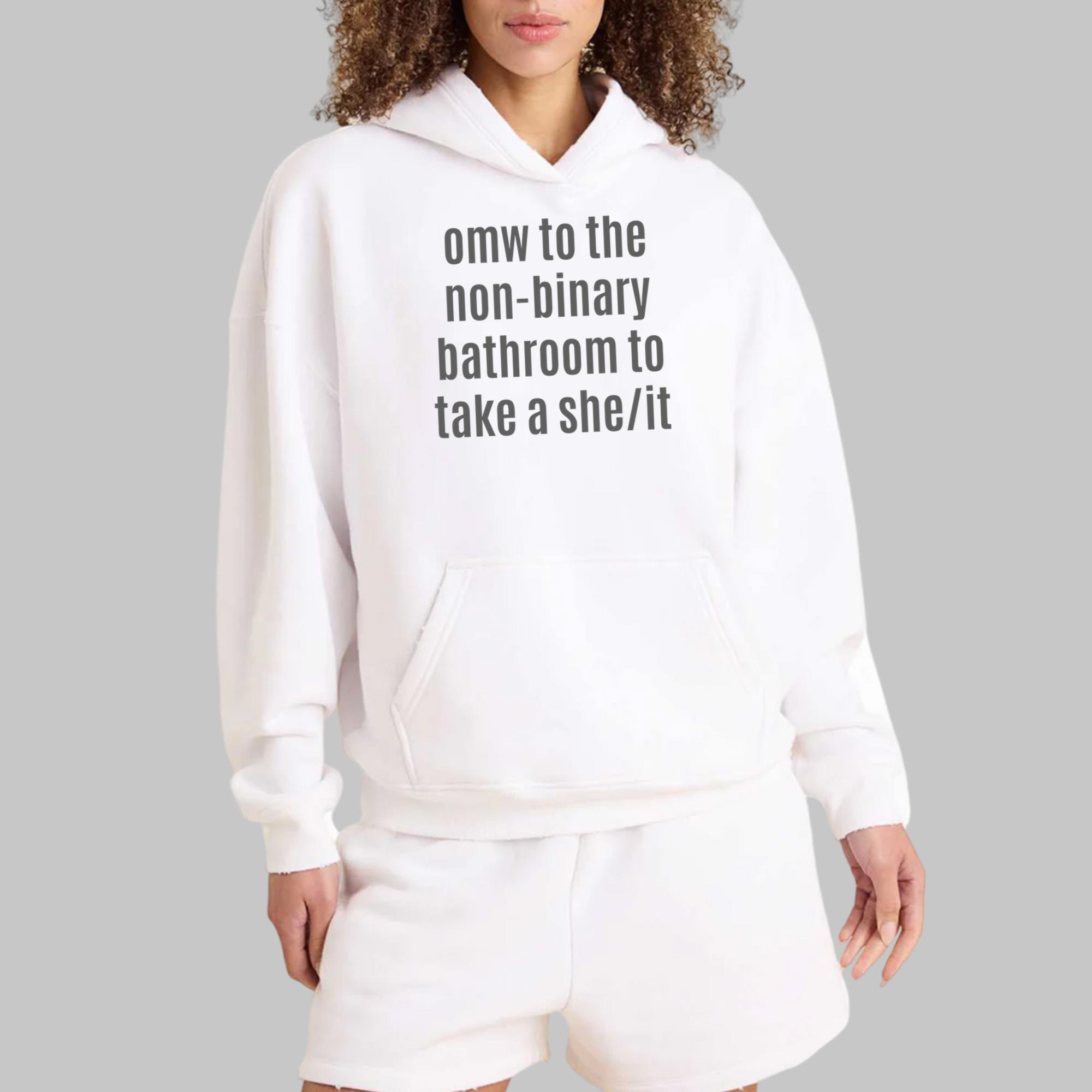 Omw To The Non-Binary Bathroom Shirt