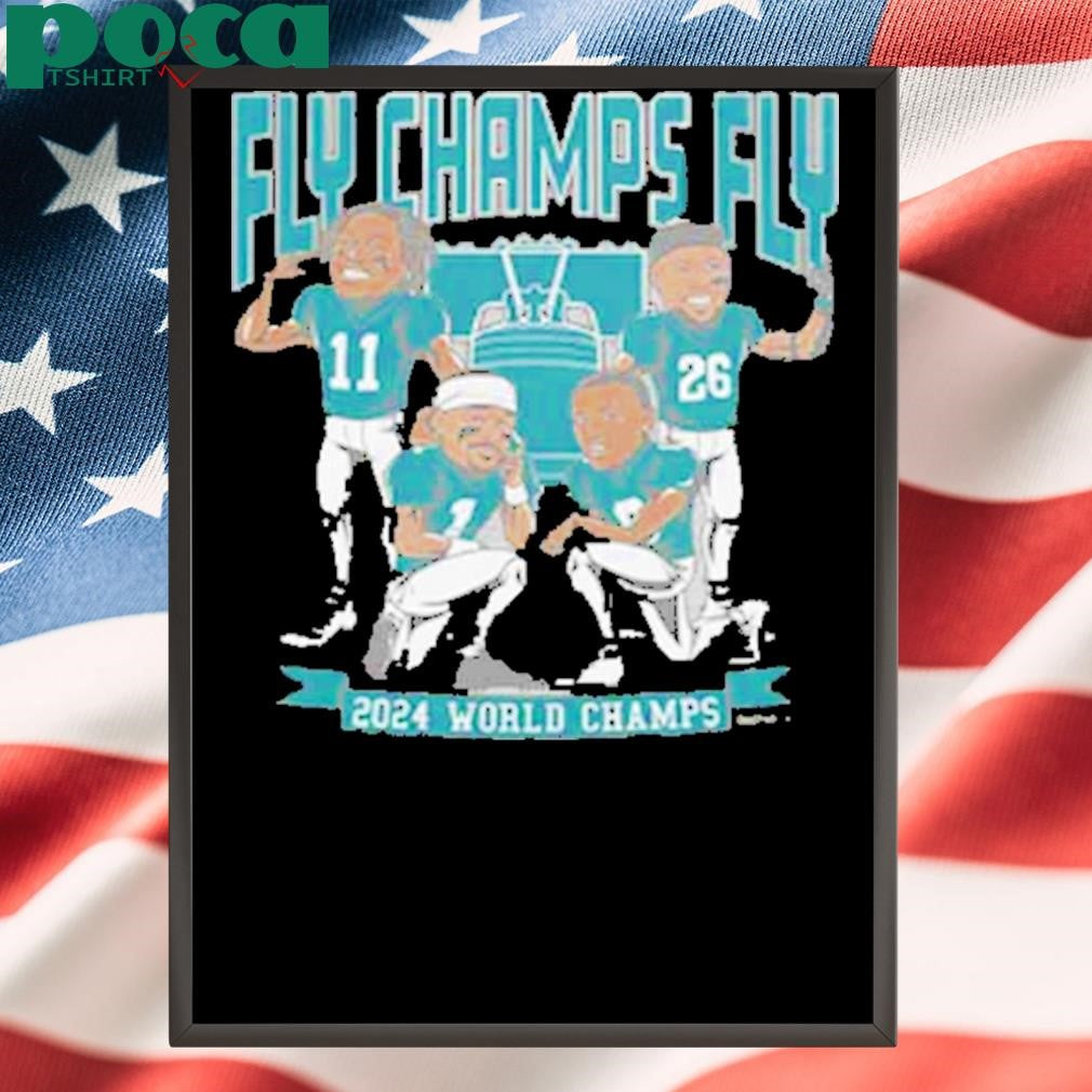 PHILADELPHIA FOOTBALL 2024 WORLD CHAMPIONS CARICATURES SHIRT