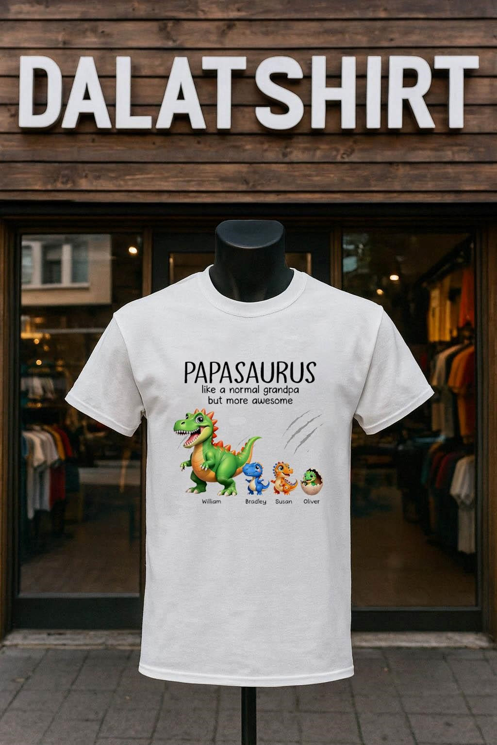 Papasaurus Like A Normal Grandpa William Bradley Susan Oliver shirt