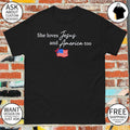 Patriotic christian apparel she loves Jesus and America too flag 4th of July shirt