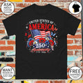 Patriotic floral United States of America 250th Anniversary 1776 2026 4th of July shirt