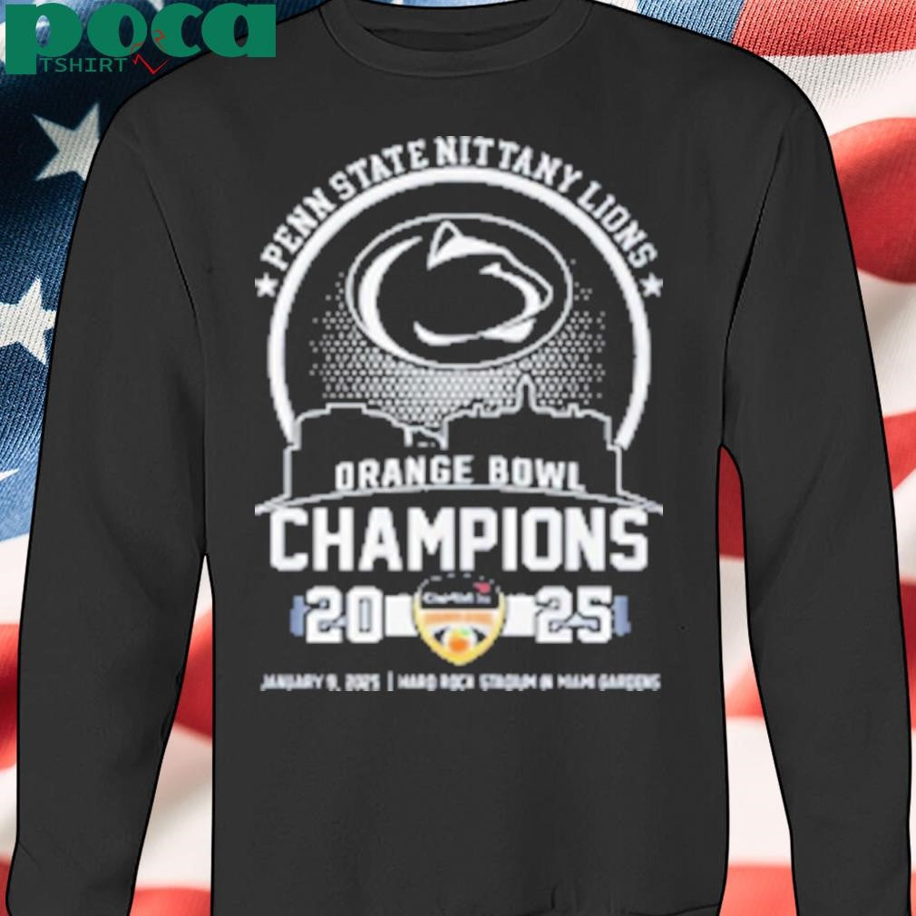 Penn State Nittany Lions Orange Bowl Champions 2025 Winner For Fans Skyline Logo T-Shirt