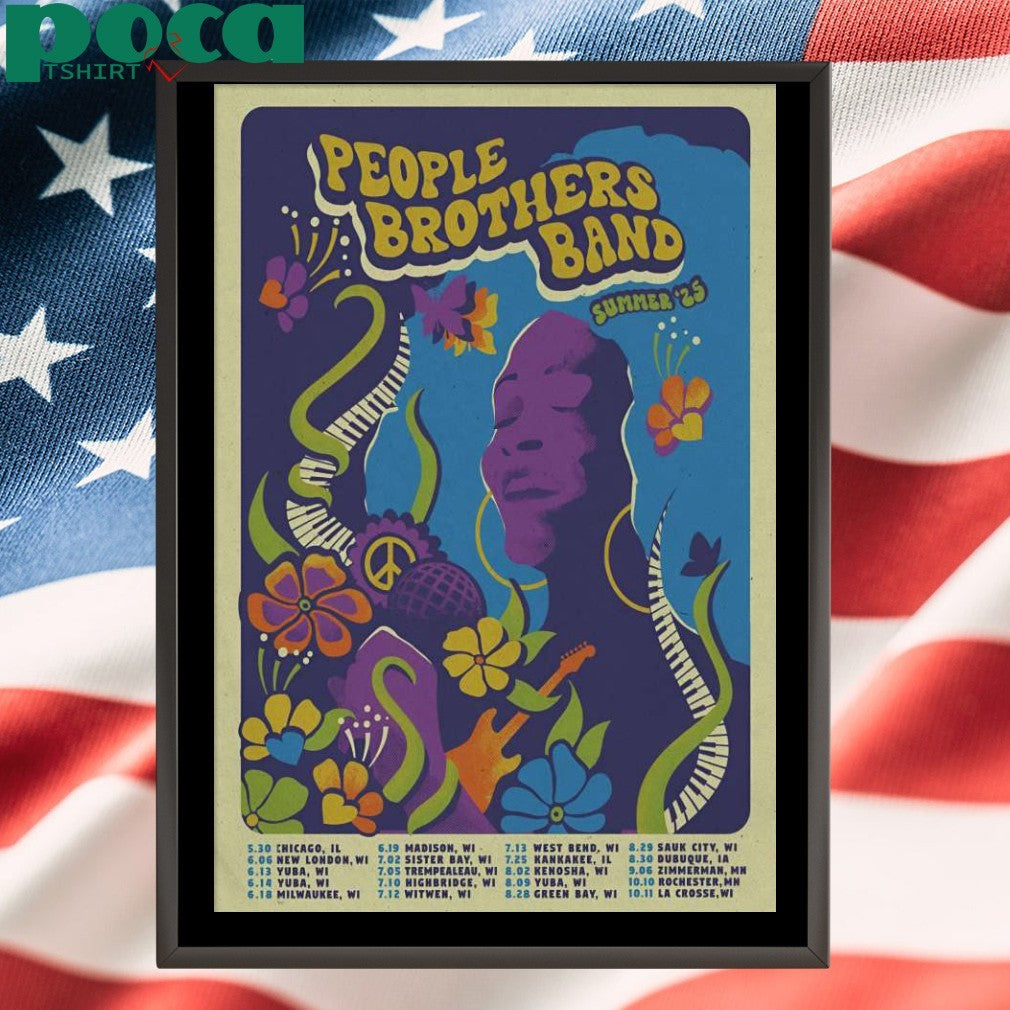 People Brothers Band 2025 Summer Tour Poster Shirt
