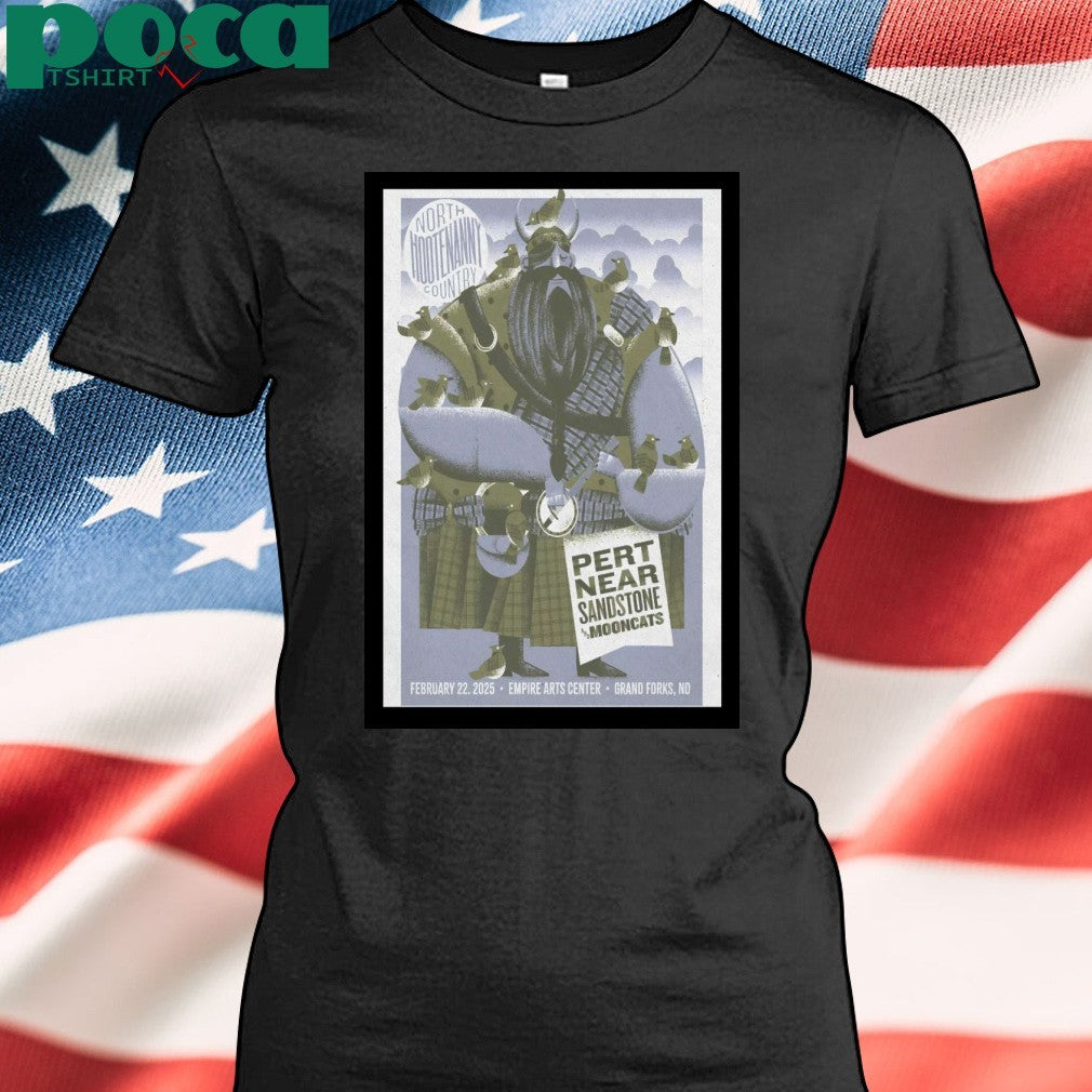 Pert Near Sandstone And Moon Cats Feb 22 2025 Empire Arts Center In Grand Forks, ND Tour Poster T-Shirt