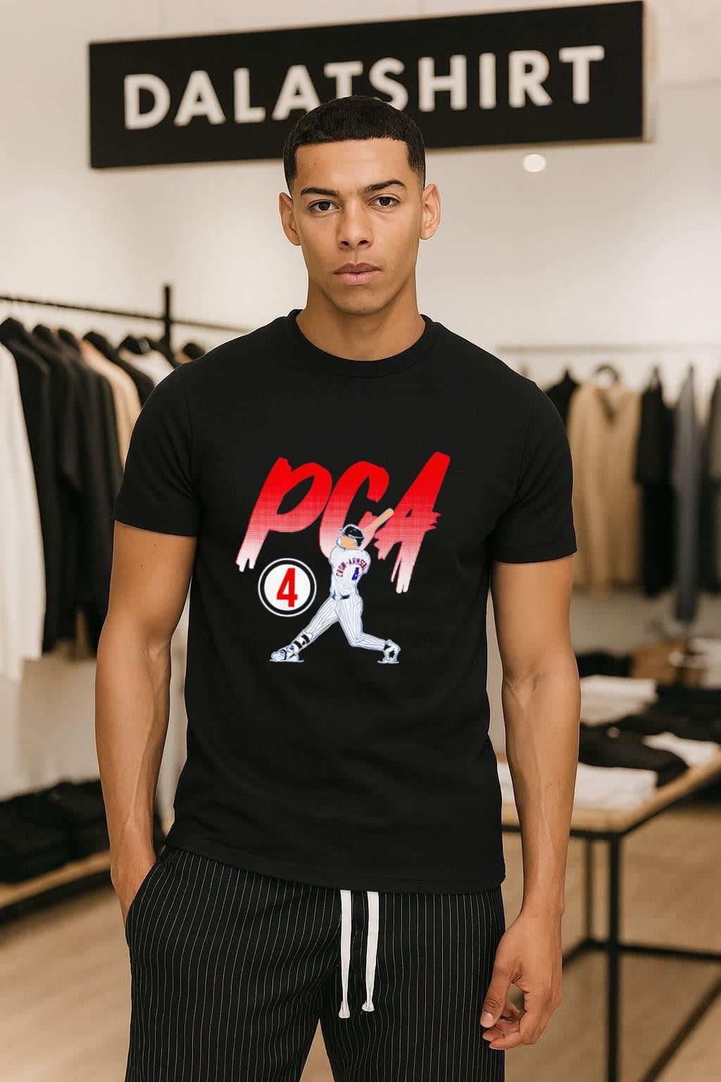Pete Crow-Armstrong Slugger Swing Number baseball shirt