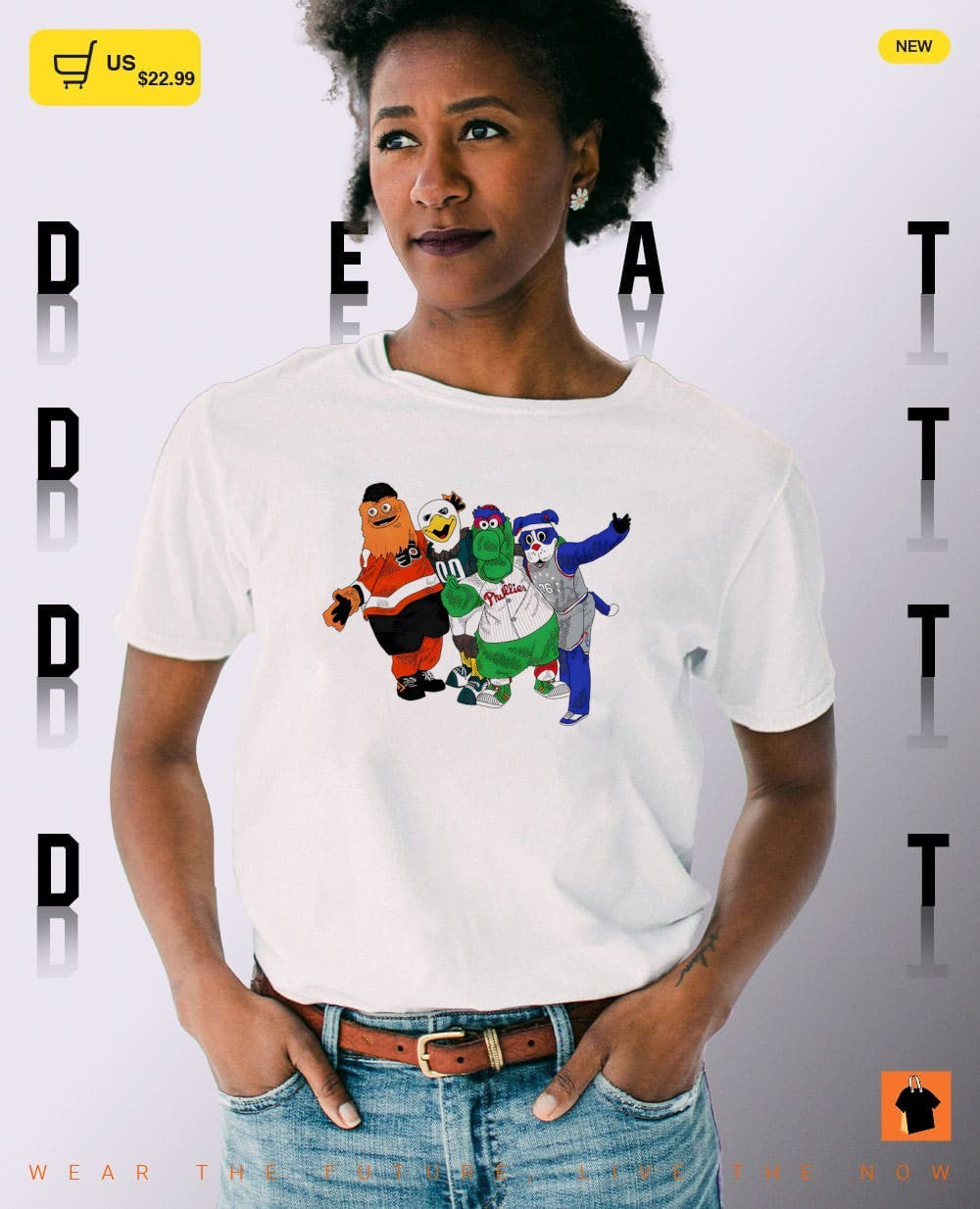 Philly Mascots Gritty Swoop Phanatic Franklin cartoon 2026 shirt