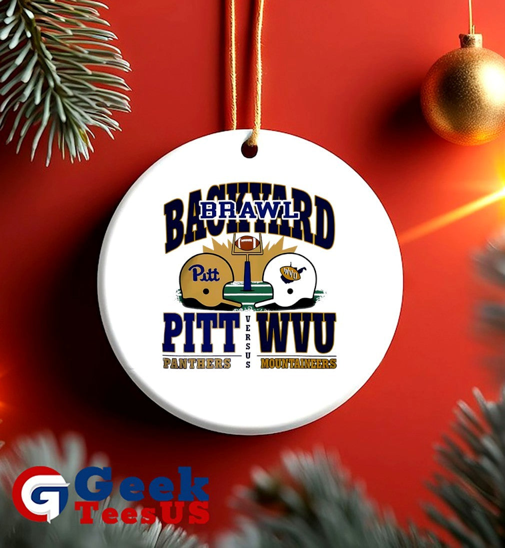 Pitt Panthers vs West Virginia Mountaineers Backyard Brawl 2025 helmet shirt